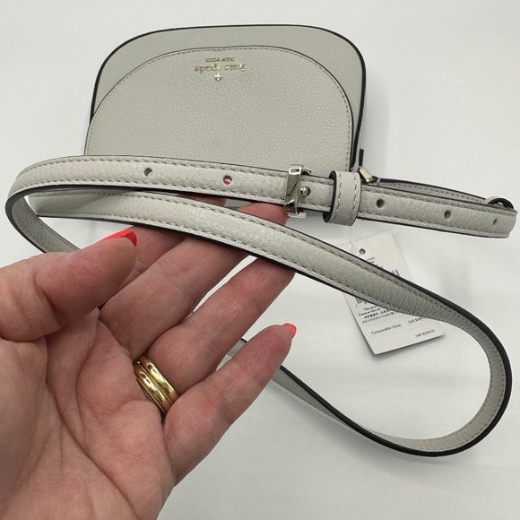 NWT Kate Spade Leila Mini Flap Crossbody - Quill Grey - Picture 10 of 11